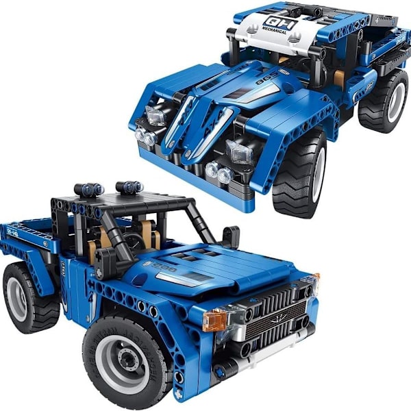 STEM-byggleksaker 2 i 1 Pickup/Racing Model Fjärrkontrollbil KLB