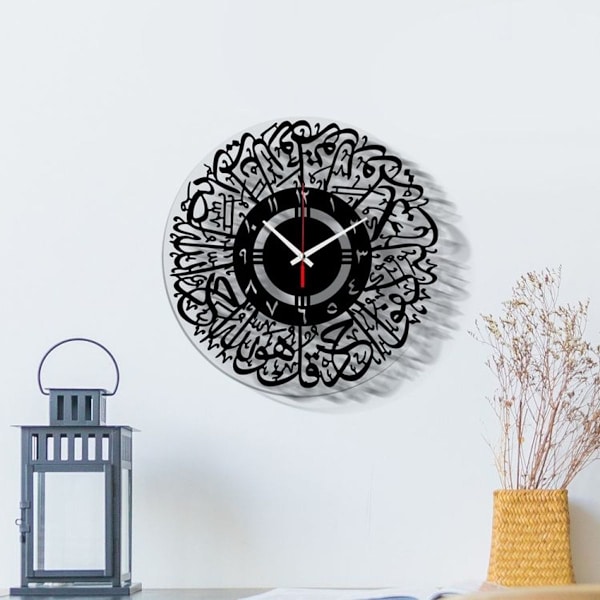Akrylklokke for hjemmedekorasjon (India Black)