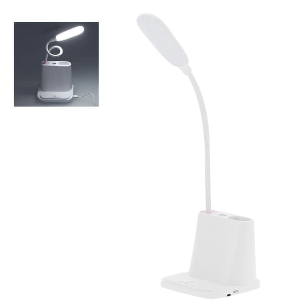 Multifunksjonell USB-oppladbar pennholder bordlampe for studenter KLB
