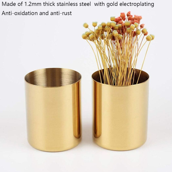 Penholder til skrivebord, guld penholder