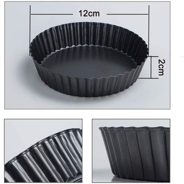 4-delt mini-panner mini kake, muffins bakekopper matlagingsformer for kaker,