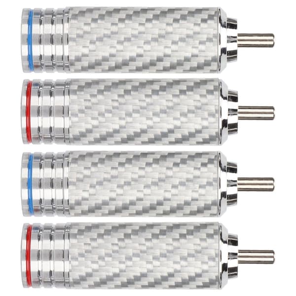 4 st RCA-ljudkontakter, krompläterade svetsade phono RCA-kontakter KLB