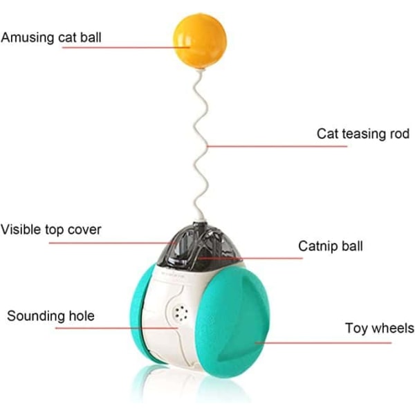 Interactive Cat Toys(Lake Blue)Pet Balance,Cat Turntable