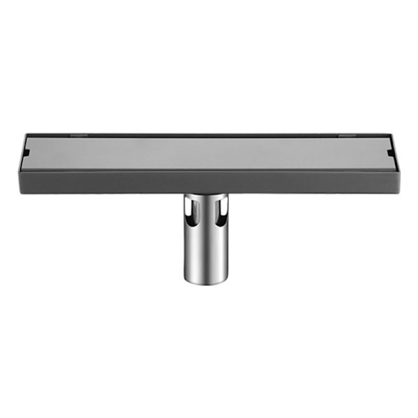 12\" Lineær Dusjrist Flat Tiled Svart 304 Rektangulær Dusjgulvrist