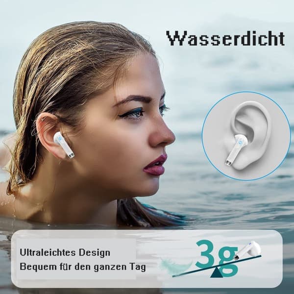 Bluetooth 5.3-hovedtelefoner in-ear-hovedtelefoner trådløs Bluetooth KLB