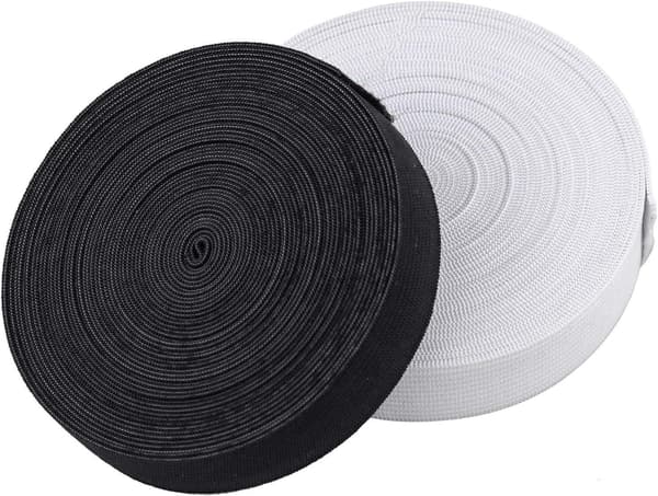 Gummibånd, 20 mm bred, 5 m, vevd elastisk gummibånd for symaskin