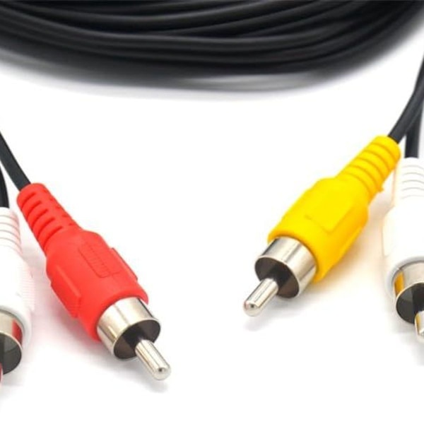 RCA 10FT Audio/Video Kompositkabel DVD/VCR/SAT 5ft 3 hane till 3 hane