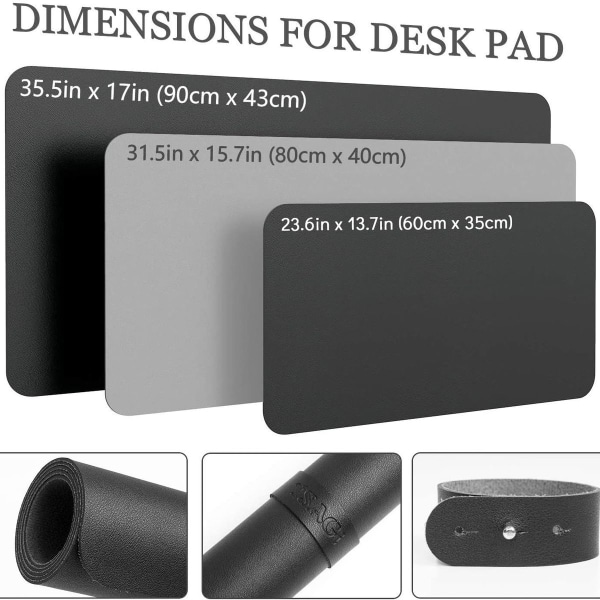 Non-slip desk pad, mouse pad, waterproof desk, black