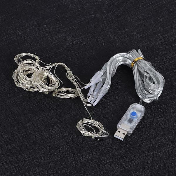 3x1m 100LED USB fjernkontroll kobbertråd fe lys 8 moduser KLB