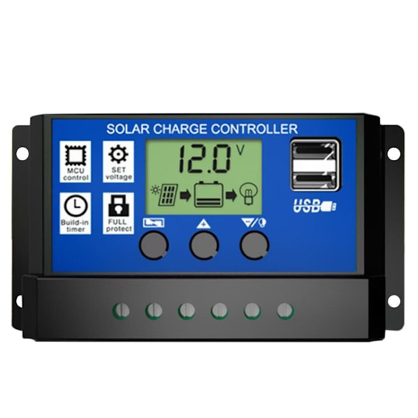 30A solcellepanel-controller HD LCD-batterioplader-controller intelligent controller KLB