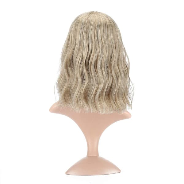 Beige bølget parykk for kvinner