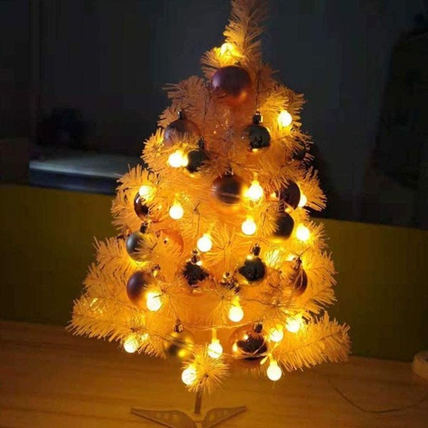 Uonlytech Rosa juletre med LED-belysning og kuler. Liten juletre KLB
