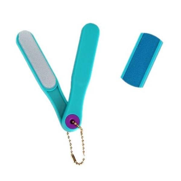 3 stk. slibning og polering nano glas negleslibere - 2 i 1 blå