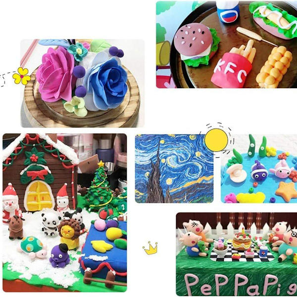 36 pak modellervoks ultra let lufttørrende ler magisk ler plasticine KLB