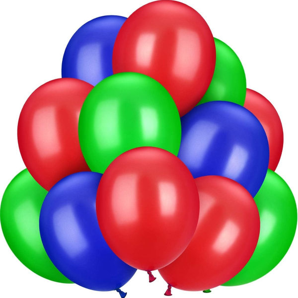 100 färgglada ballonger Pärlpärlor ballonger. Uppblåsbara födelsedagsballonger KLB