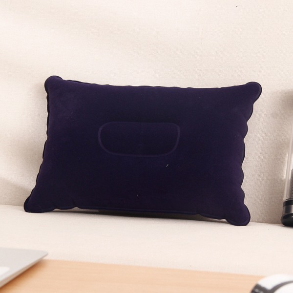 Travel inflatable pillow RV car beach headrest support purple blue 34x22 cm KLB