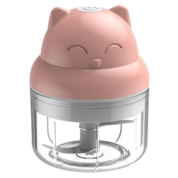 Elektrisk Mini Hvidløgshakker, Mini Hakker Madprocessor, Pink