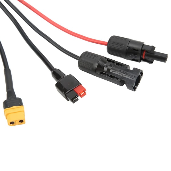 til 4 solpanel han til DC 5,5 x 2,1 mm adapterforlængerledning KLB