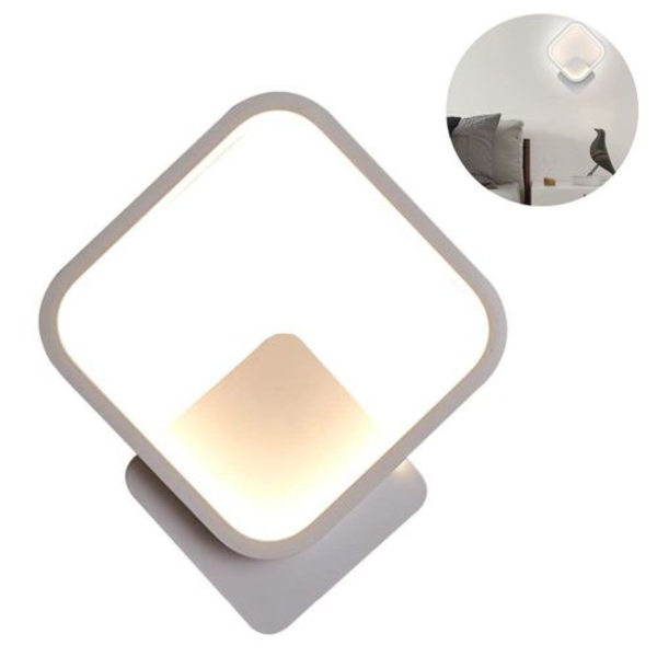 Vägglampa Inomhus LED Kvadratisk Väggspotlight 12W för Vit