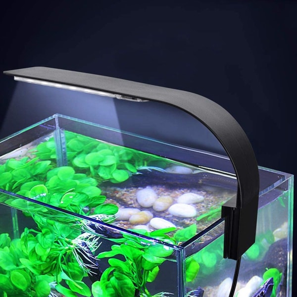 Akvarielys med klips, ultra-tynd sort KLB