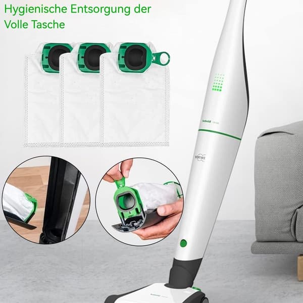 10 Vorwerk støvsugerposer Kobold VB100 - erstatningsstøvposer KLB