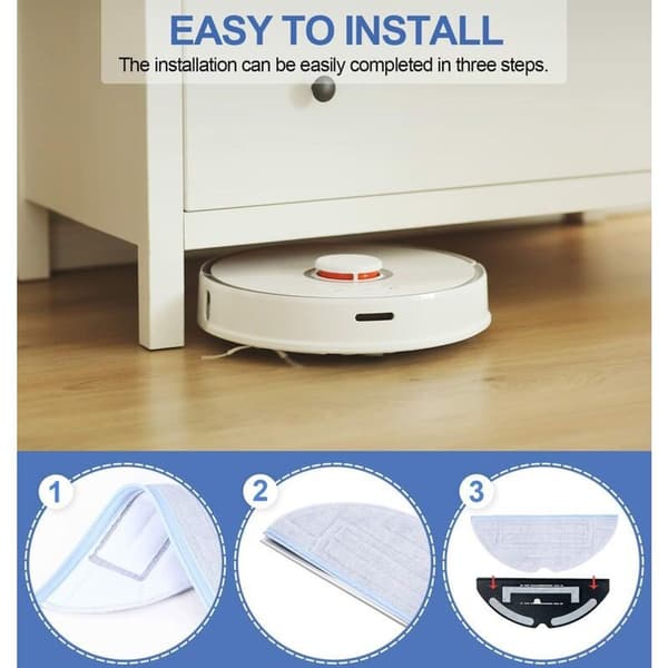 Moppetilbehør til Roborock S7 S7 plus, med 6 originale moppemikrofiberklude, 4 H