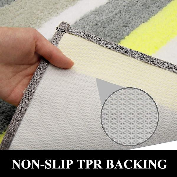 Badeværelsesløber, skridsikkert mikrofiber bademåtte tæppeløber til badeværelse KLB