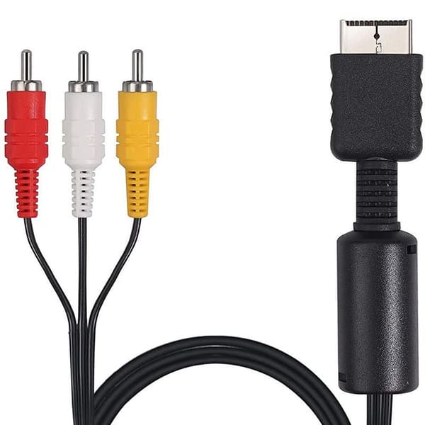 AV TV TV-kabel til PS1 / PS2-konsol 3 Chinch Audio Video Scart-kabel til