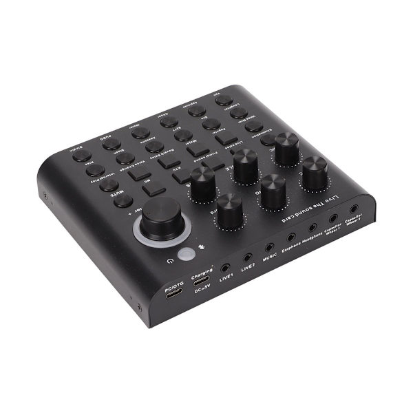 V8P live-ljudkort, one-touch mute, röstförändring, dubbla mikrofoner KLB