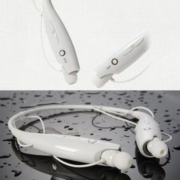 Stereo brusreducerande headset trådlöst Bluetooth headset vitt