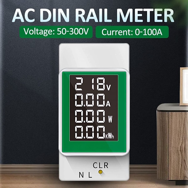 Elmätare Wattmeter Multimeter PZEM-008 Elmätare AC50-300V/100A Ammeter Digi