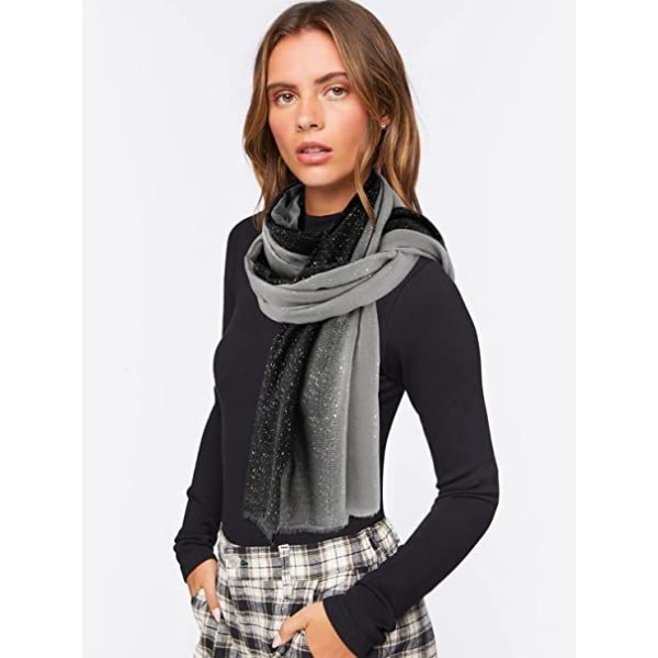 Dam bomullssjalar Scarves Långa paljettryck Wraps Sjal Mode Hijab Stor