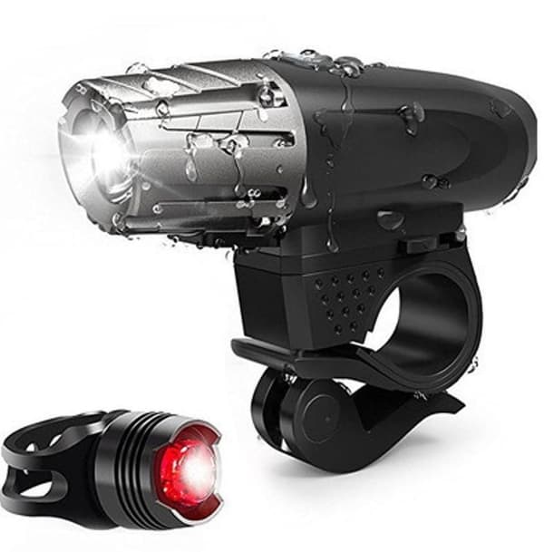LED-batteridriven cykellampa-set, svart