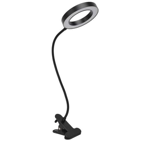 USB-klämma skrivbordslampa steglös dimning för sovrum KLB