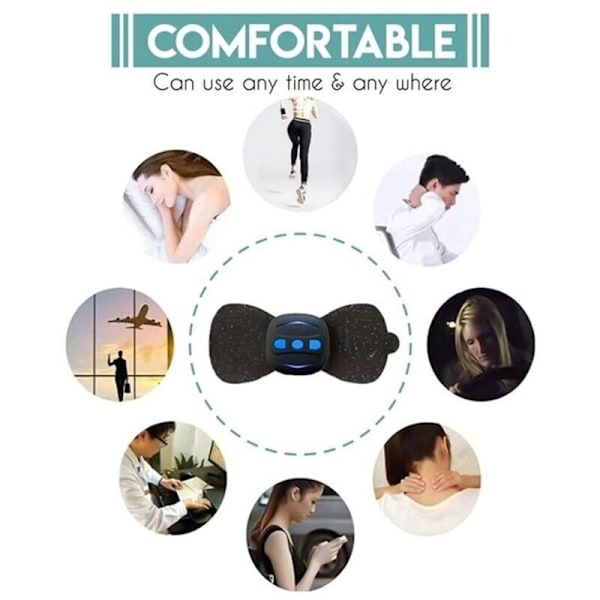 Mini cervikal massager, bärbar elektrisk trådlös tens-maskin