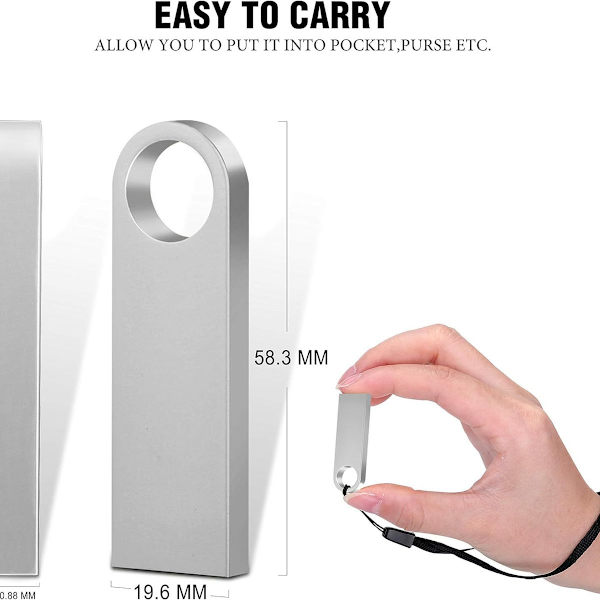 64GB USB-flashdrev, Portabler 32GB USB-flashdrev med Hook Pen Drive USB KLB