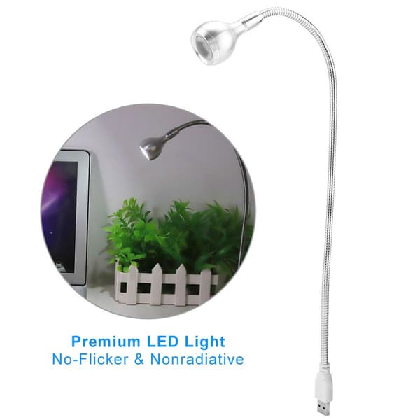 1W Lang Fleksibel Hals Bærbar USB LED Lys til Nat Læsning KLB