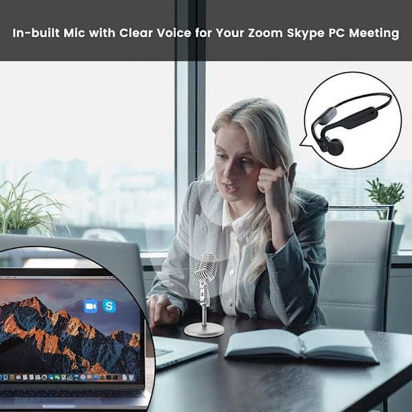 Air Open Ear Bone Conduction Headphones Trådløs Bluetooth 5.0