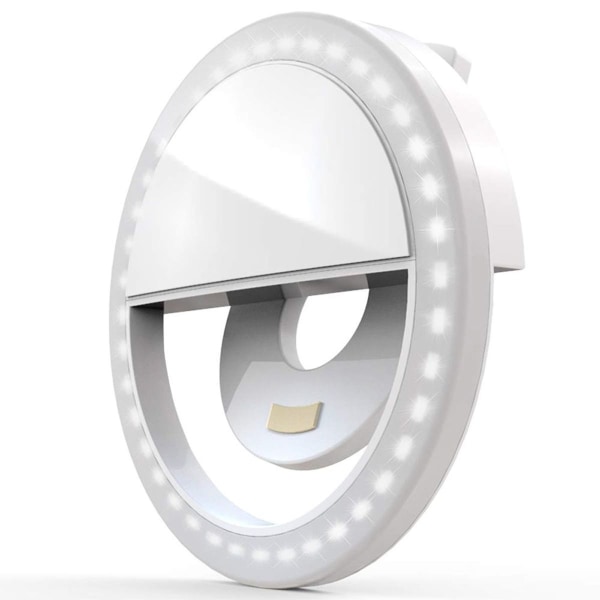 Oppladbar selfie-ringlys med 36 LED for iPhone/Android-smarttelefon KLB