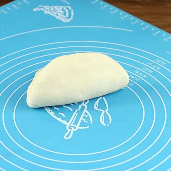 2-delt sett sklisikkert silikondeigmatte, stort non-stick bakeunderlag for KLB