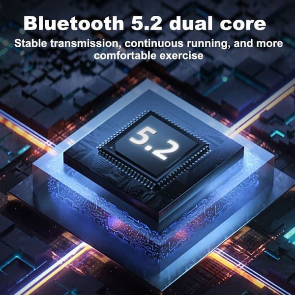 Bluetooth 5.2 ørepropper, IPX6 vanntette trådløse ørepropper med