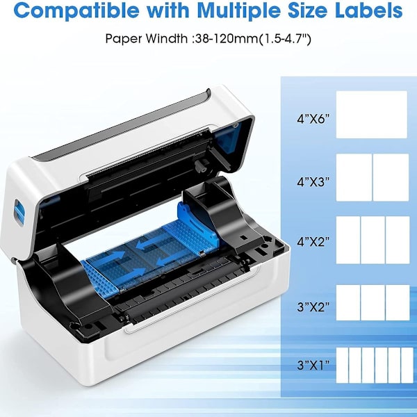 Etiketprinter, 4x6 skrivebords etiket stregkodeprinter med