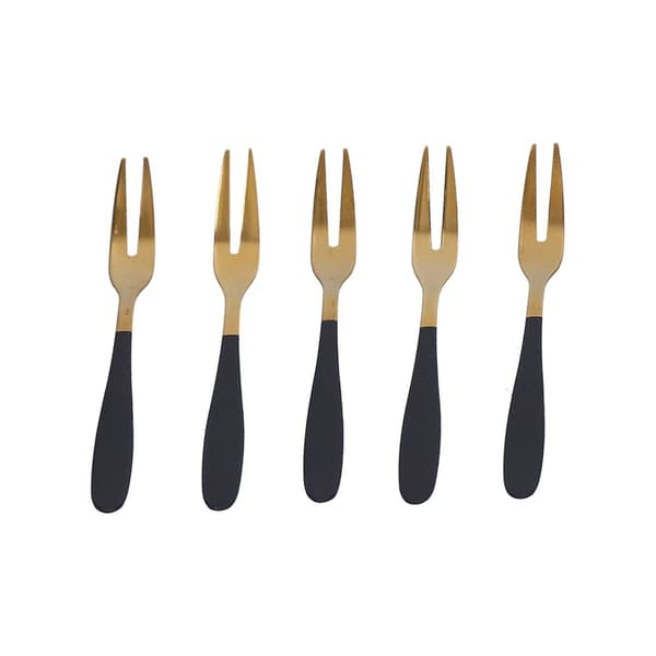 5PCS Fruktgaffel i Rustfritt Stål Dessertgaffel Mini Mat KLB