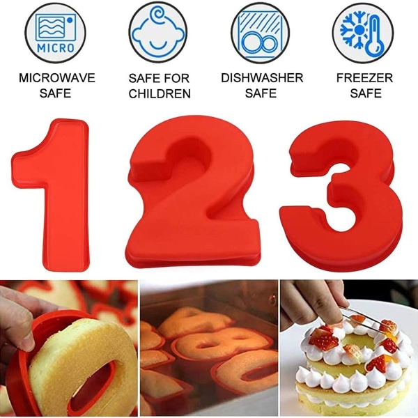 10 tuuman 9-osainen suuri numeromuotit leivontamuotit numero 7 KLB