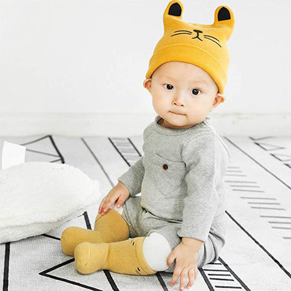 3 par baby vinter tjocka tecknade djur strumpor nyfödd stil 1 KLB