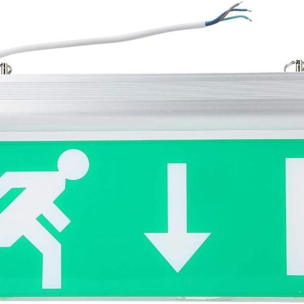 LED nødudgangsskilte, evakueringsindikatorlys, høj lysstyrke