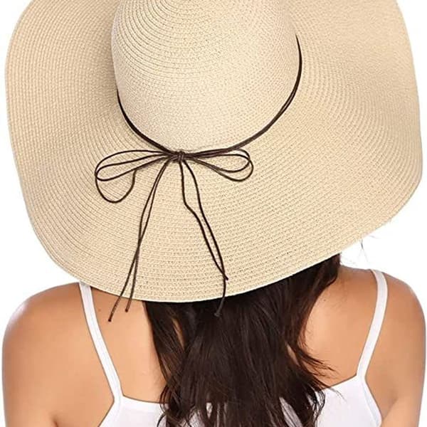 Dam Sommar Solhatt Fällbar Strand Elegant Casual Bred Brätte Solhatt