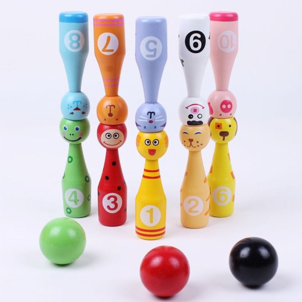 Jacootoys Keilailusetti Keilapeli 10 Keila ja 2 Palloa Interaktiivinen Peli KLB