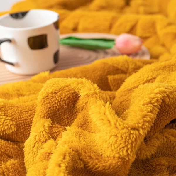 Vinter Sherpa fleece teppe, super varmt teppe