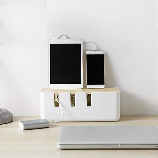 Kabelbox, kabelhanteringsbox, kabelförvaring, kabelorganisationsbox KLB